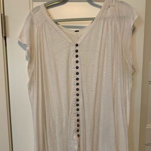 Free People boho white tunic T